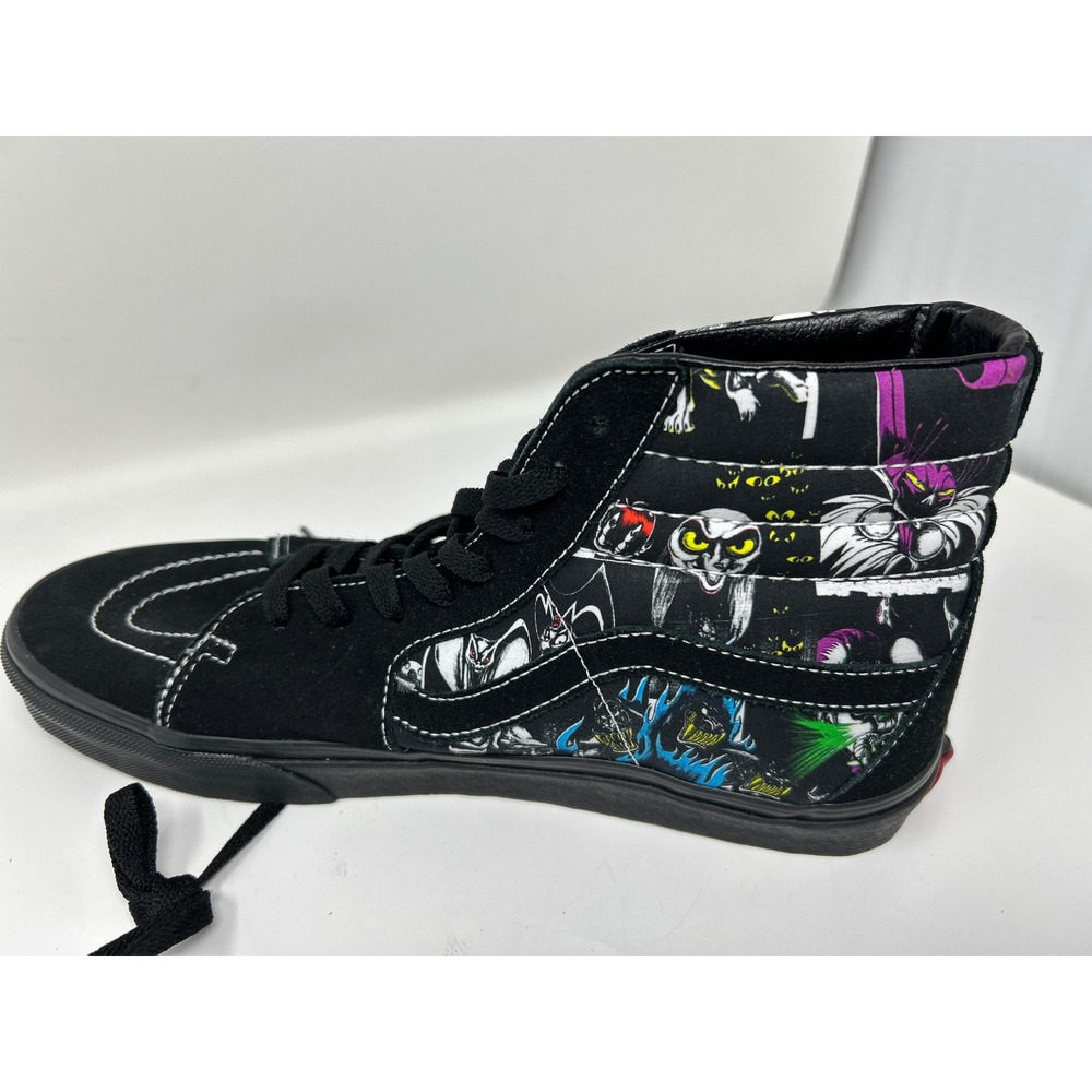 Vans Sk8-Hi Disney Villains Sneakers Mens 11 Black High Top Suede Canvas Shoes - Picture 4 of 13